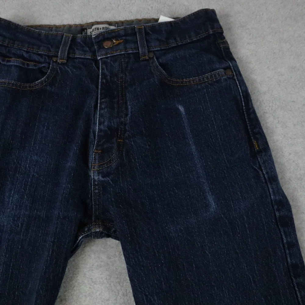 Smith + Rogue Jeans Mens‎ 30x32 M42 Slim STR8 Stretch Flex 5-Pocket Denim Blue